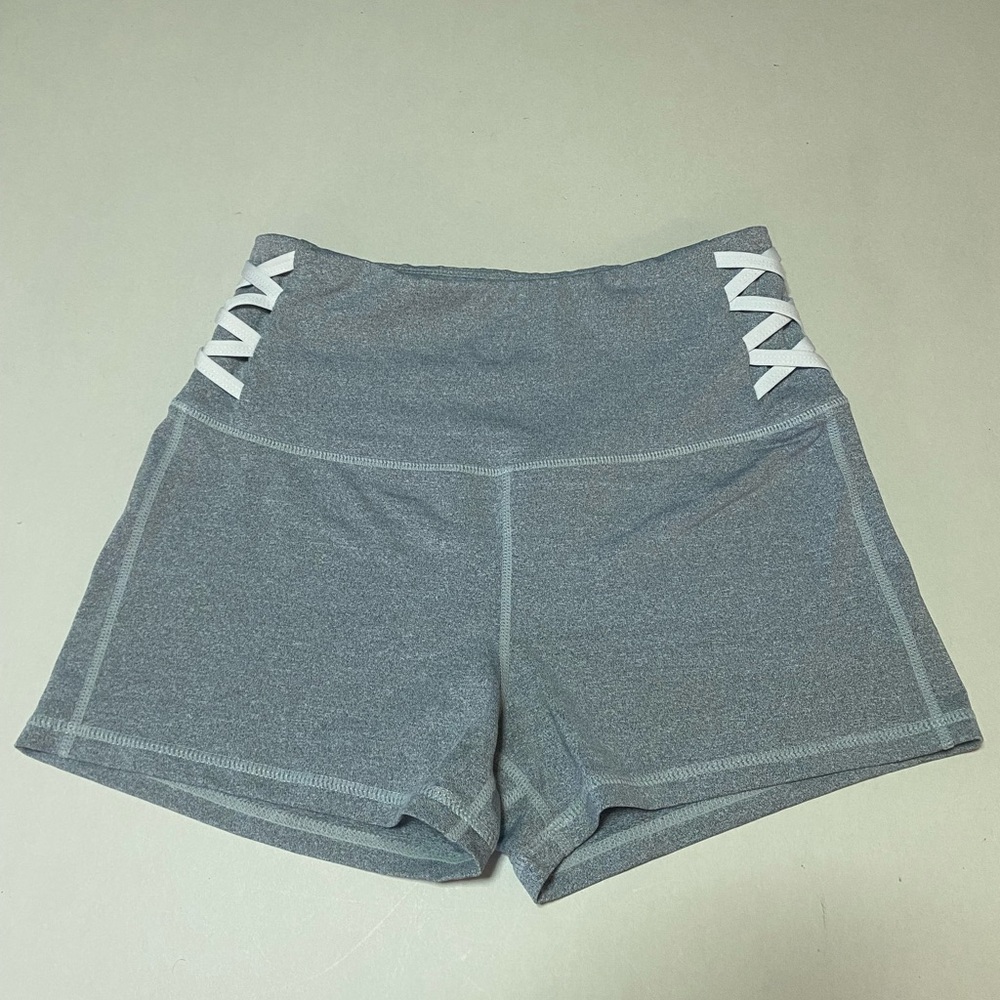 Gray Women's Shorts with White Accents